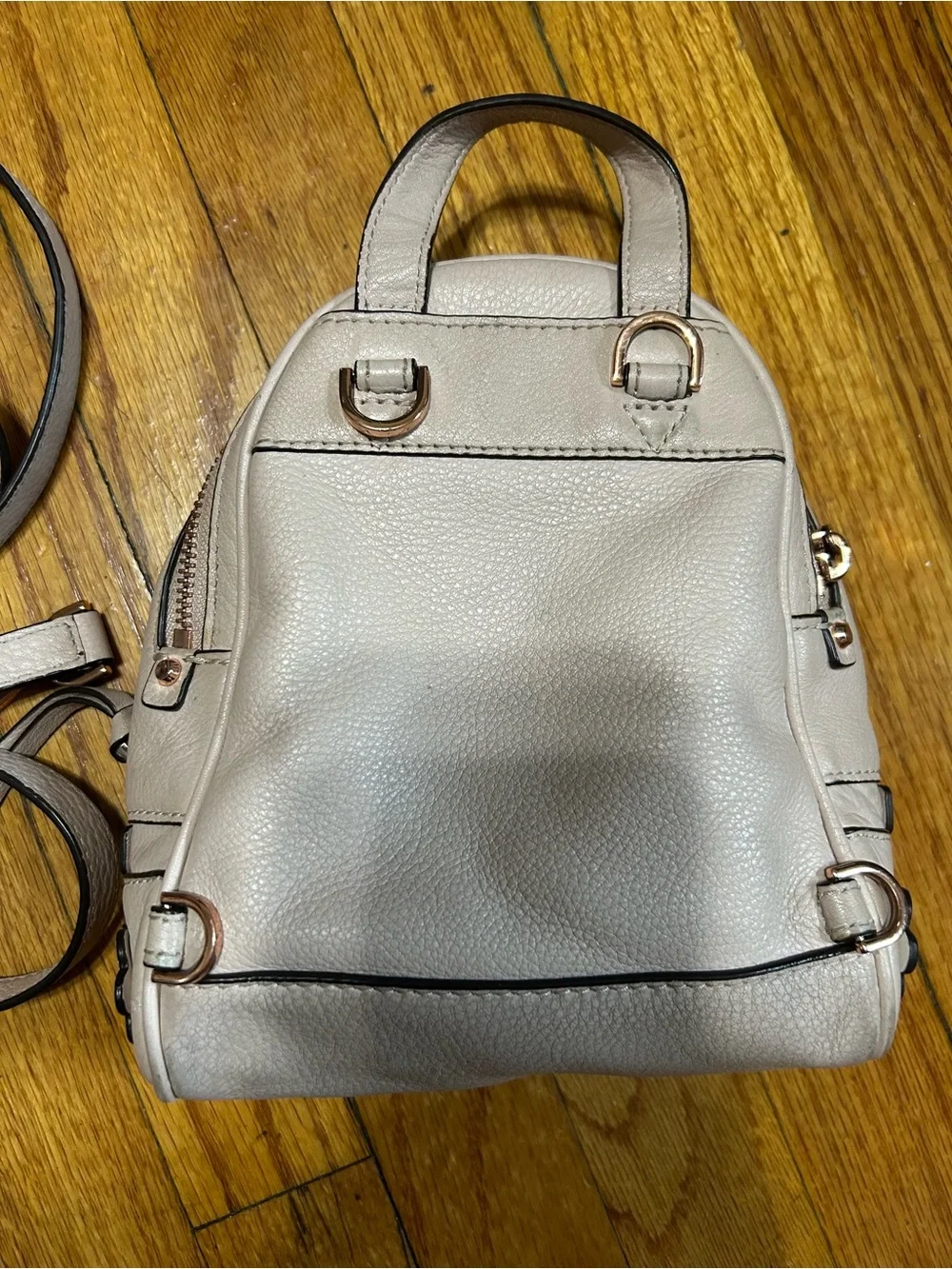 Michael Kors Light Pink Floral Mini Backpack Purse with Detachable Straps